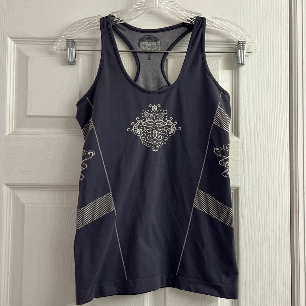 Athleta Gray Racerback Athletic Tank Top Small